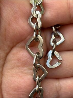 Sterling Silver Heart Link Bracelet